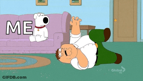 Peter Griffin Laying On Floor With Me GIF