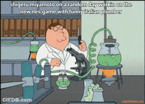 Peter Griffin Microscope Shigeru Miyamoto Random Day Workin GIF