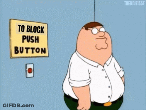 Peter Griffin Pushing Block Button GIF