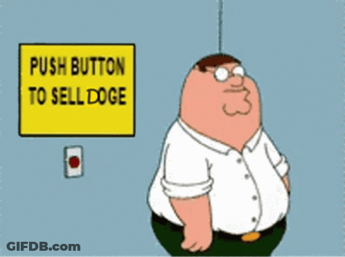 Peter Griffin Pushing Button To Sell Doge GIF