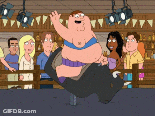 Peter Griffin Riding Bull At Rodeo GIF