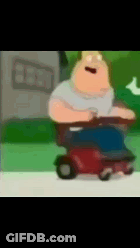 Peter Griffin Riding Mobility Scooter GIF