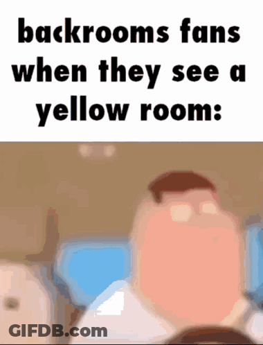 Peter Griffin Seeing Yellow Room Backrooms GIF