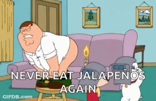 Peter Griffin Sitting On Couch With Candle In Butt GIF
