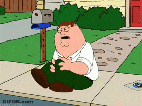 Peter Griffin Sitting On Sidewalk GIF