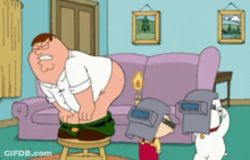 Peter Griffin Sitting On Stool GIF