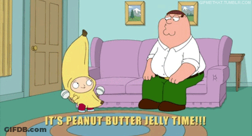 Peter Griffin Sitting With Banana Costume GIF