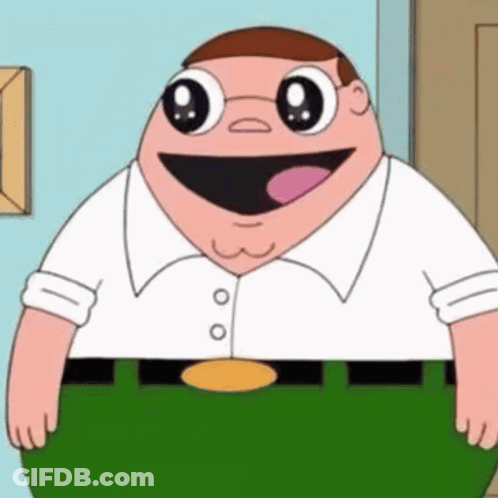 Peter Griffin Smiling With Tongue Out GIF