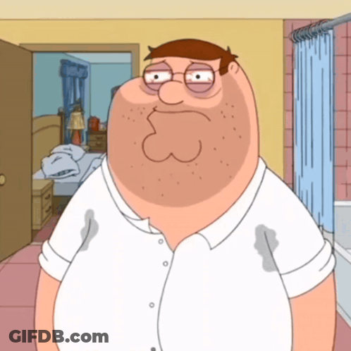 Peter Griffin Standing In Bedroom GIF