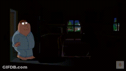 Peter Griffin Standing Next To Woman At Table GIF