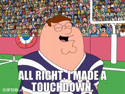 Peter Griffin Standing On Football Field GIF