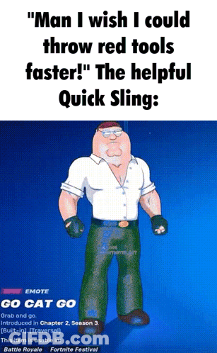 Peter Griffin Wishing To Throw Red Tools Faster GIF