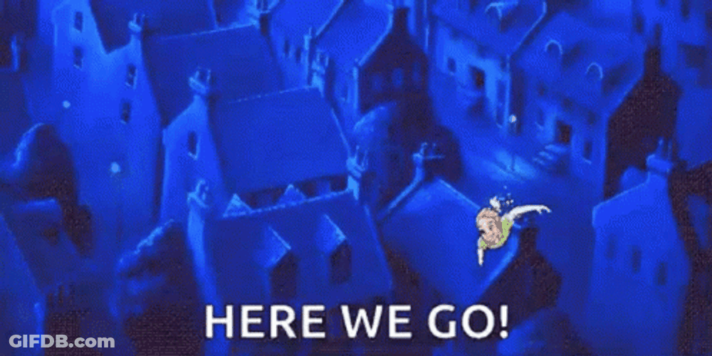 Peter Pan Flying Around And Here We Go GIF