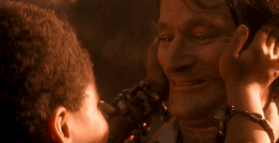 Peter Pan Forced Smile Robin Williams GIF