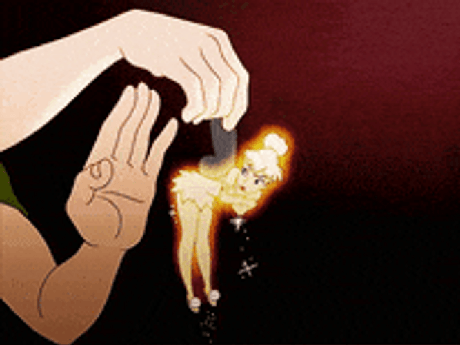 Peter Pan Slapping The Butt Of Tinkerbell GIF