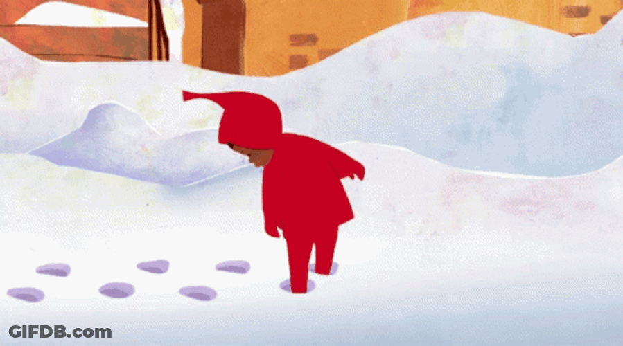 Peter Walking On Snow Day GIF
