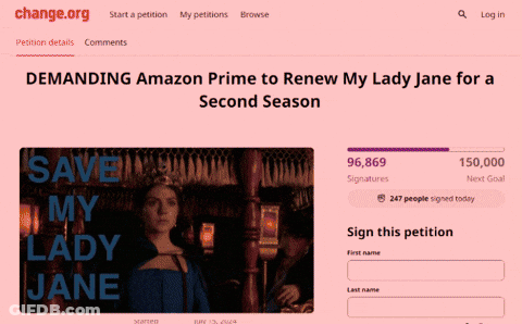 Petition For Amazon Prime To Renew My Lady Jane GIF