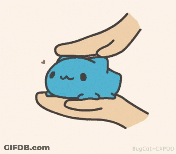 Petting And Rub Bugcat GIF