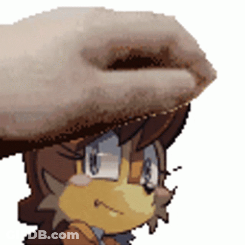 Petting Princess Sally Acorn GIF