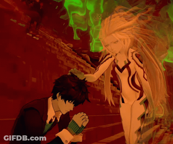 Petting The Animated Man GIF