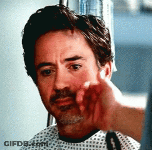 Petting The Crying Robert Downey Jr GIF