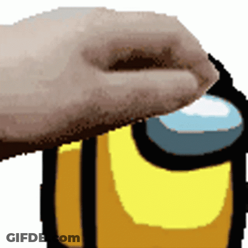 Petting Yellow Among Us GIF
