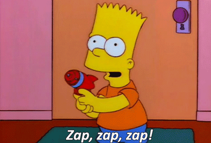 Pew Pew Bart Simpson GIF