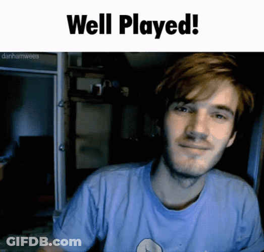 Pewdiepie Well Played GIF