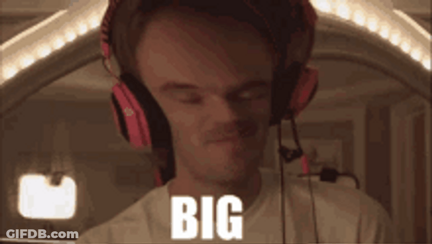 Pewdiepie With Large Head Big Brain GIF