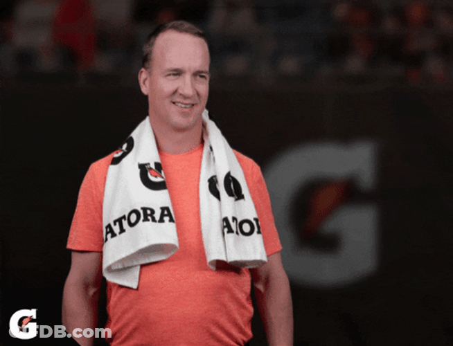 Peyton Manning Awww Shucks GIF