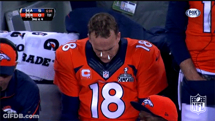 Peyton Manning Broncos Crying GIF