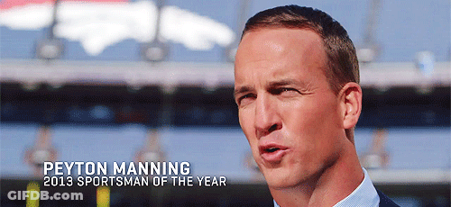 Peyton Manning Is Named Sportsman Of The Year GIF