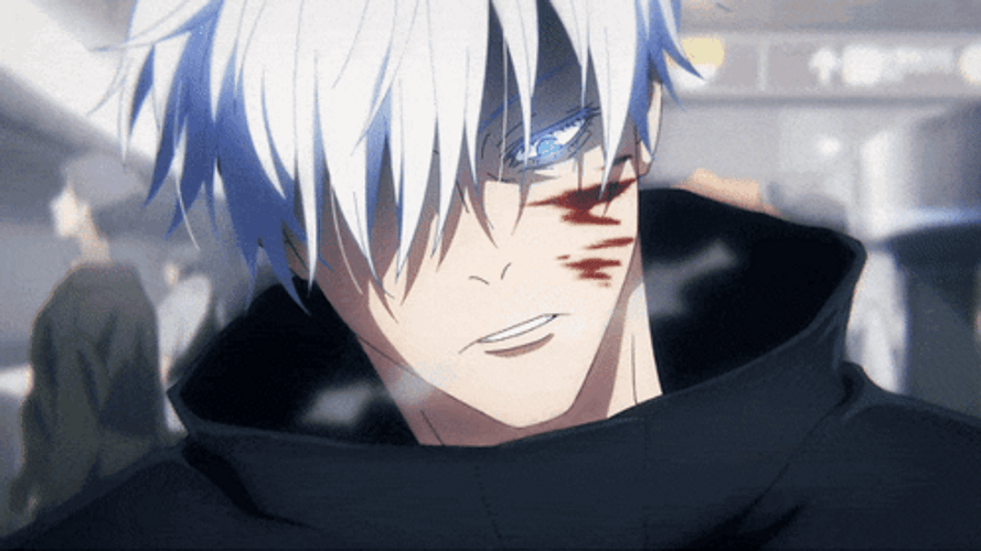 Pfp Gojo Satoru Breathing Tired GIF