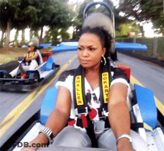 Phaedra Screaming While Driving GIF