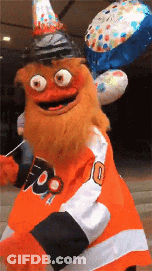Phanatic Orange Baseball Team Mascot GIF