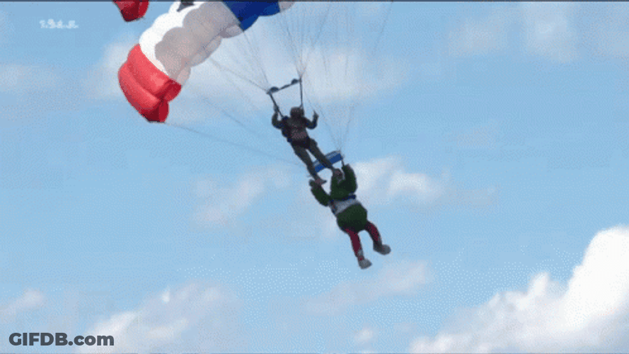 Phanatic Parachute Field Landing GIF