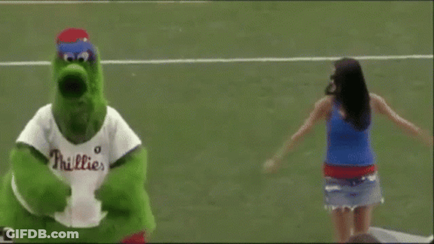 Phanatic Urges Lady To Pull Up Top GIF