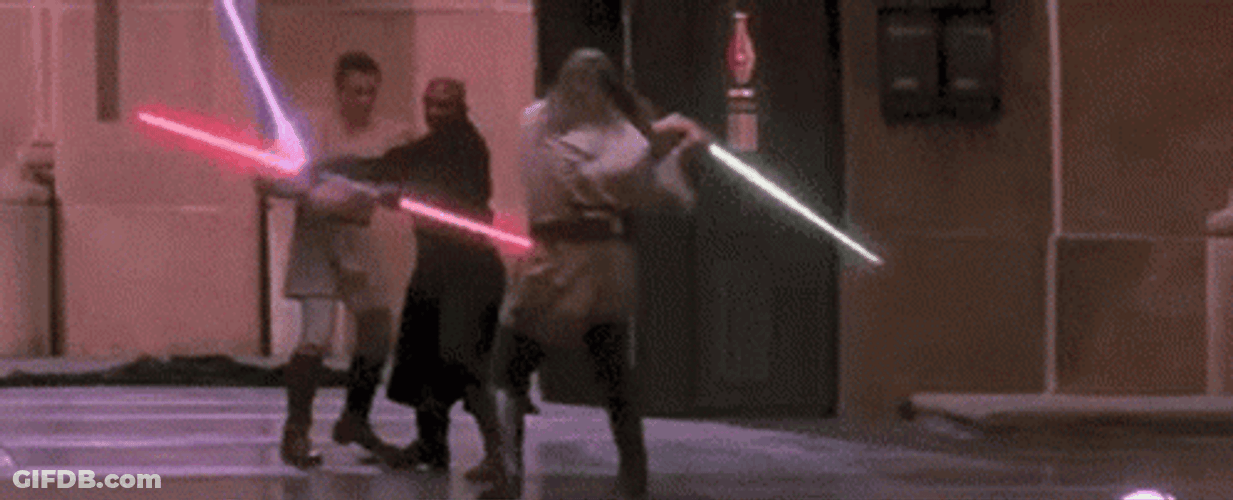 Phantom Menace Darth Maul Lightsaber Duel GIF