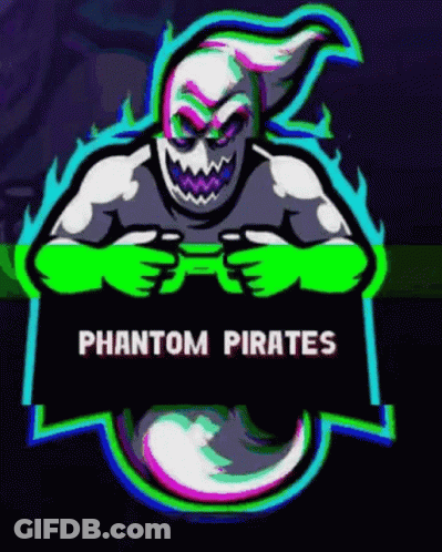 Phantom Pirates Gaming Logo Ghost Playing Video Game GIF