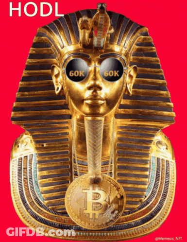 Pharaoh Statue With Sunglasses And Gold Coin B GIF