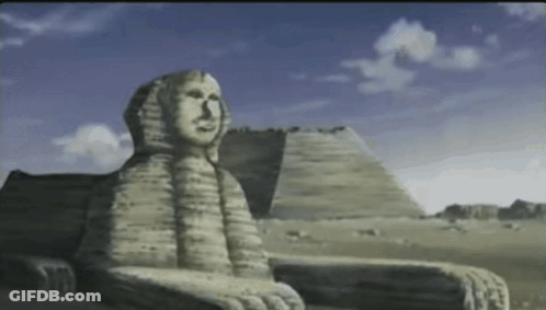 Pharaoh With Mask And Crown GIF
