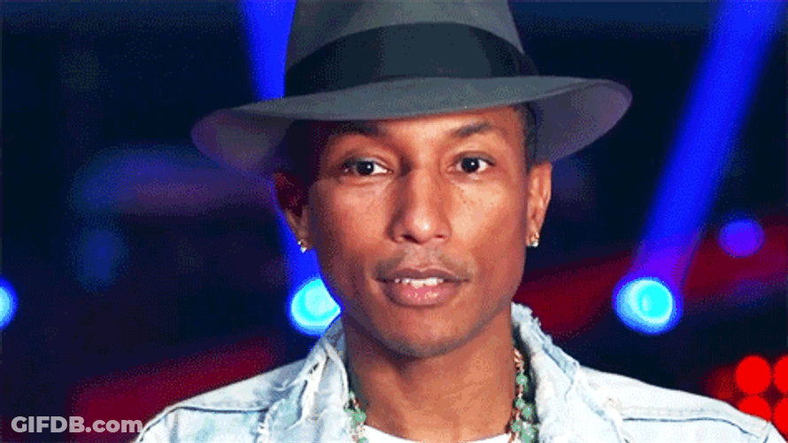 Pharrell Williams Winky Face GIF