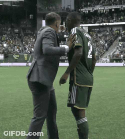 Phil Neville Coaching Miguel Araujo GIF