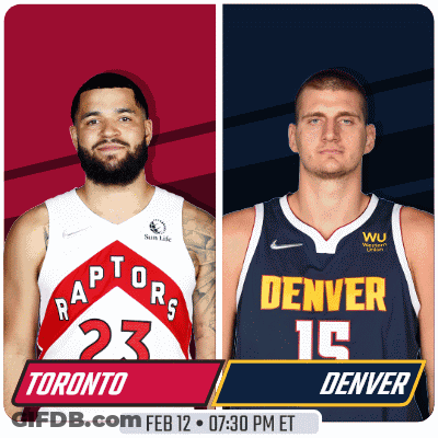 Philadelphia And Denver Basketball Players Standing Together GIF