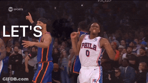 Philadelphia Basketball Player Celebrates GIF