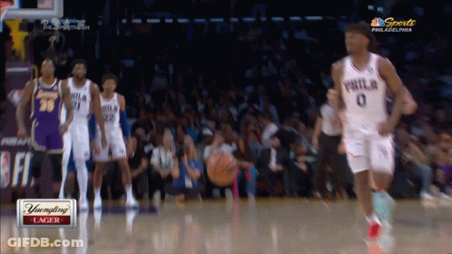 Philadelphia Basketball Player Dribbling GIF