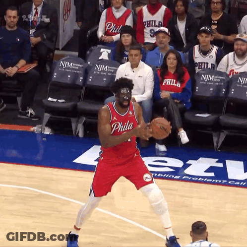 Philadelphia Basketball Player Holding Ball GIF