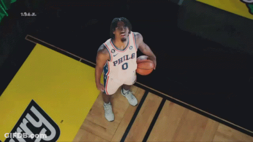 Philadelphia Basketball Player Holding Ball GIF