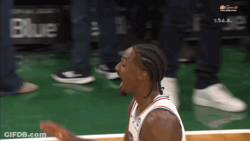 Philadelphia Basketball Player Screaming GIF