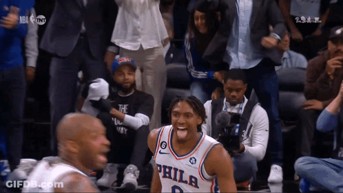 Philadelphia Basketball Player Sitting GIF